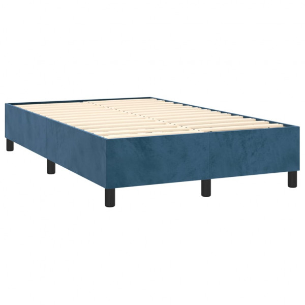Estructura de cama box spring terciopelo azul oscuro 120x200 cm M 4