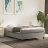 Estructura de cama box spring terciopelo gris claro 140x190 cm 1