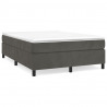 Estructura de cama box spring terciopelo gris oscuro 140x190cm 2