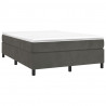 Estructura de cama box spring terciopelo gris oscuro 140x190cm 3