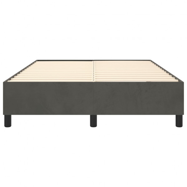 Estructura de cama box spring terciopelo gris oscuro 140x190cm M 5