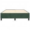 Estructura de cama box spring terciopelo verde oscuro 140x190cm 5