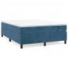 Estructura de cama box spring terciopelo azul oscuro 140x190 cm 2