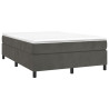 Estructura de cama box spring terciopelo gris oscuro 140x200 cm 3