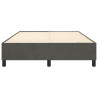 Estrutura de cama sem colchão 140x200 cm veludo cinzento-escuro 5