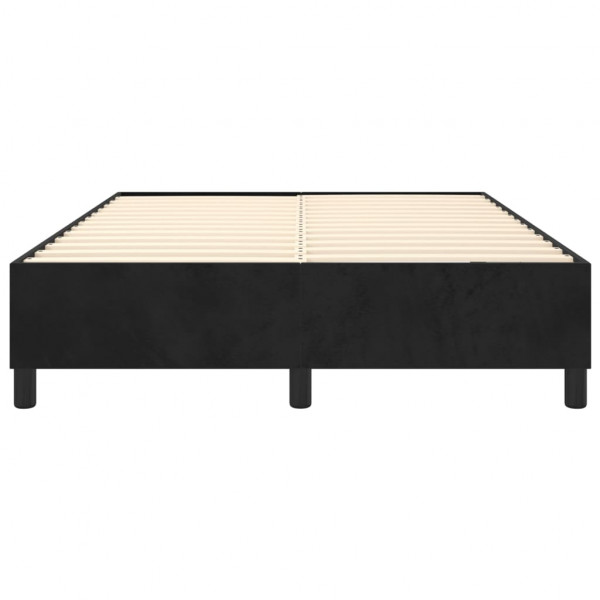 Estructura de cama box spring terciopelo negro 140x200 cm M 5