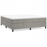 Estructura de cama box spring terciopelo gris claro 180x200 cm 2