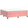 Estructura de cama box spring terciopelo rosa 180x200 cm 3