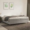 Estructura de cama box spring terciopelo gris claro 200x200 cm 1