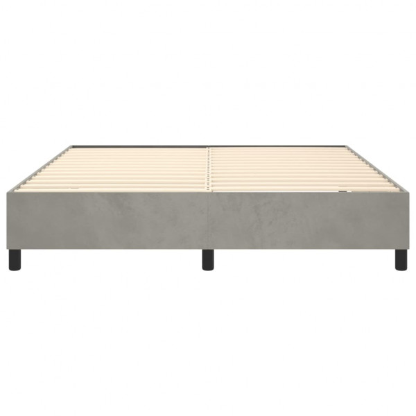 Estructura de cama box spring terciopelo gris claro 200x200 cm M 5