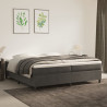 Estructura de cama box spring terciopelo gris oscuro 200x200 cm 1