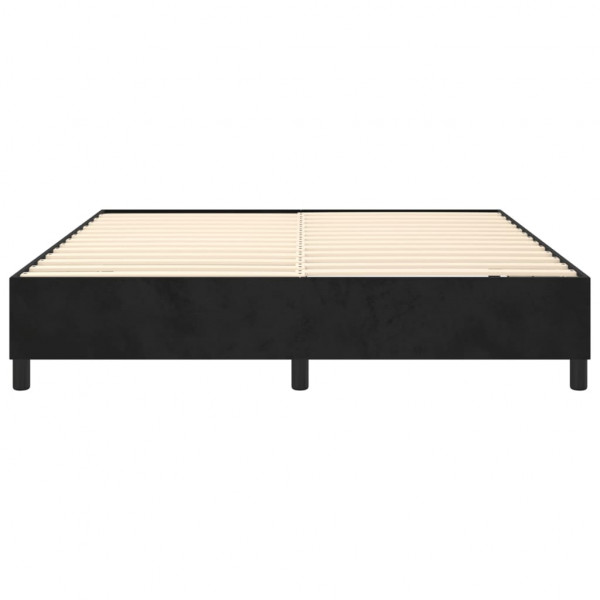 Estructura de cama box spring terciopelo negro 200x200 cm M 5