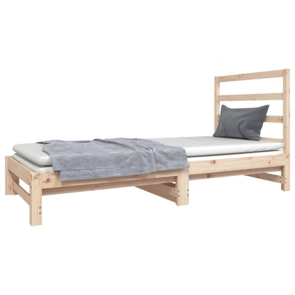 Estrutura sofá-cama de puxar 2x(90x190) cm pinho maciço M 3