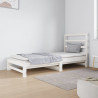 Sofá cama removível madeira maciça de pinho branco 2x(90x190) cm 1