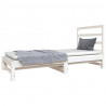 Sofá cama removível madeira maciça de pinho branco 2x(90x190) cm 3