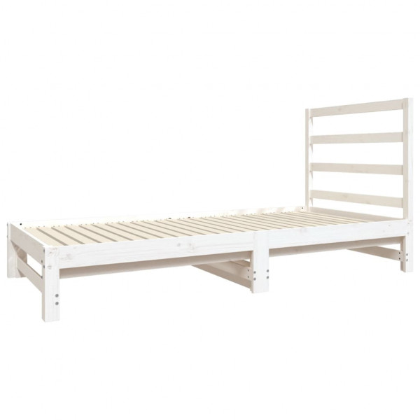 Sofá cama extraíble madera maciza de pino blanco 2x(90x190) cm M 4