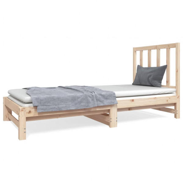 Sofá cama extraíble madera maciza de pino 2x(90x190) cm M 2