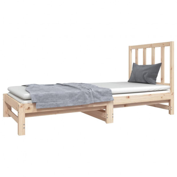 Estrutura sofá-cama de puxar 2x(90x190) cm pinho maciço M 3