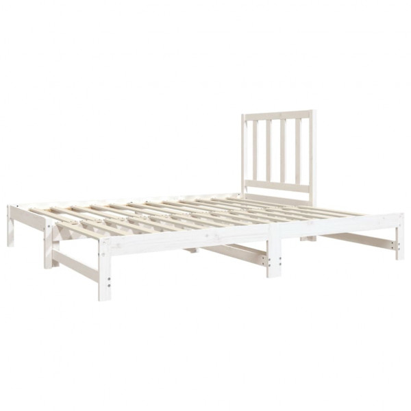 Sofá cama extraíble madera maciza de pino blanco 2x(90x190) cm M 5