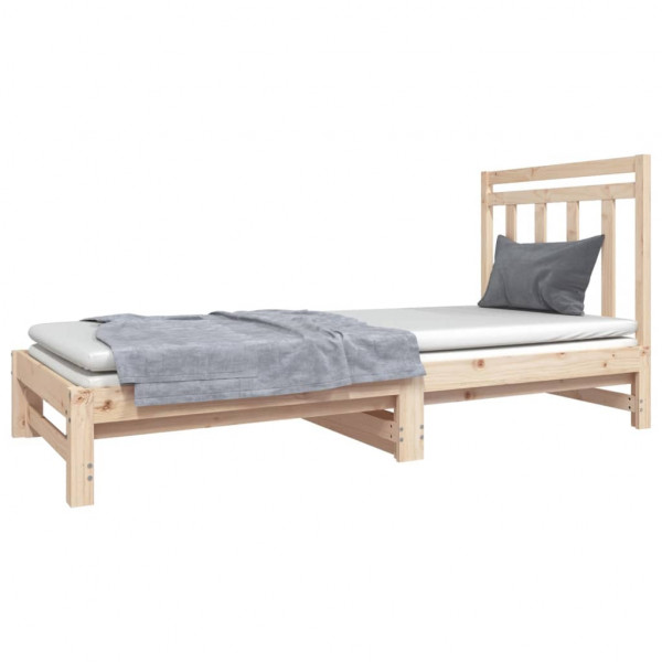 Estrutura sofá-cama de puxar 2x(90x190) cm pinho maciço M 3