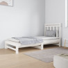 Sofá cama extraíble madera maciza de pino blanco 2x(90x190) cm 1