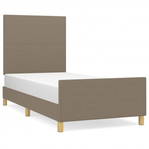Estrutura de cama sem colchão 80x200 cm tecido cinzento H