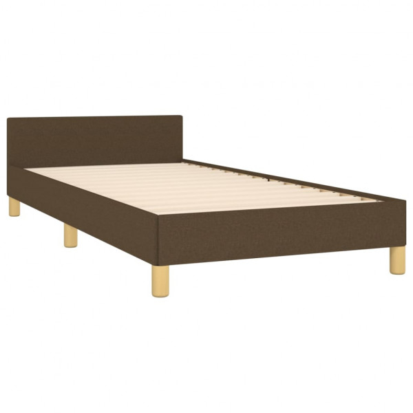 Estrutura de cama sem colchão 80x200 cm tecido castanho-escuro M 5