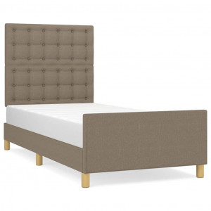 Estrutura cama sem colchão 90x200 cm tecido cinza-acastanhado H