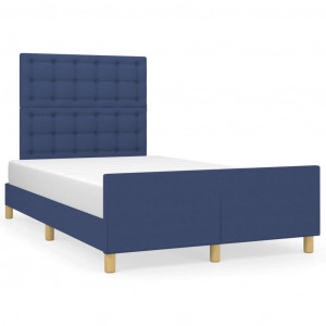 Estrutura de cama sem colchão 120x200 cm tecido azul H