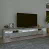 Mueble de TV con luces LED gris hormigón 260x36.5x40 cm 3