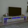 Mueble de TV con luces LED gris hormigón 230x36.5x40 cm 1