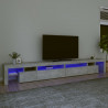 Mueble de TV con luces LED gris hormigón 290x36.5x40 cm 1