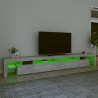 Mueble de TV con luces LED gris hormigón 290x36.5x40 cm 4