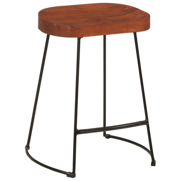 Taburetes de bar Gavin 2 uds madera mango maciza 45x38x53 cm M 2