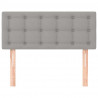 Cabeceira de cama tecido 90x5x78/88 cm cinzento-claro 3