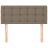 Cabeceira de cama tecido 100x5x78/88 cm cinzento-acastanhado 3