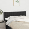 Cabeceira de cama 2 pcs tecido 72x5x78/88 cm preto 1
