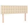 Cabeceira de cama 2 pcs tecido 72x5x78/88 cm creme 2