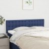 Cabeceira de cama 2 pcs tecido 72x5x78/88 cm azul 1