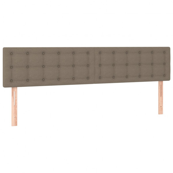 Cabeceros 2 unidades tela gris taupe 80x5x78/88 cm M 2