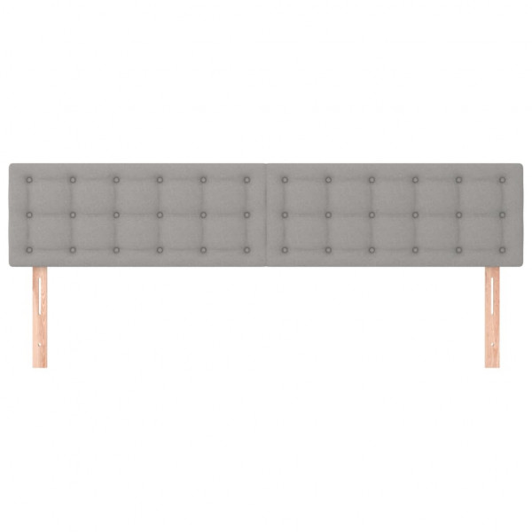 Cabeceira de cama 2 pcs tecido 90x5x78/88 cm cinzento-claro M 3