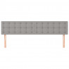 Cabeceira de cama 2 pcs tecido 100x5x78/88 cm cinzento-claro 3