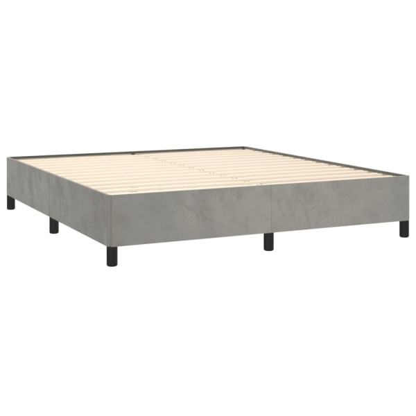Estructura de cama de terciopelo gris claro 180x200 cm M 4