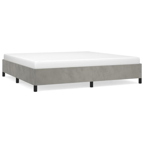 Estructura de cama de terciopelo gris claro 180x200 cm M 2