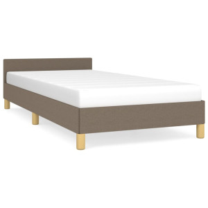 Estrutura de cama c/ cabeceira sem colchão tecido 80x200 cm H