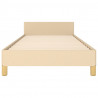 Estrutura cama c/ cabeceira sem colchão tecido 80x200 cm creme 5