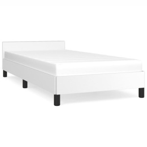 Estrutura de cama c/ cabeceira sem colchão 100x200 cm branco H