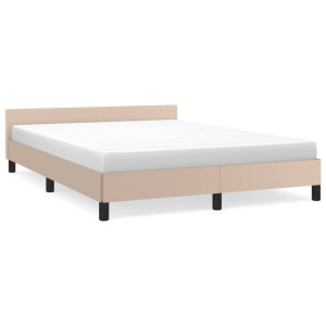 Estrutura cama c/ cabeceira sem colchão 140x190 cm cappuccino H