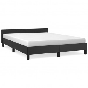 Estrutura cama c/ cabeceira sem colchão 140x200 cm preto H