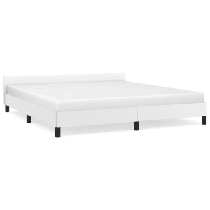 Estrutura de cama c/ cabeceira sem colchão 160x200 cm branco H